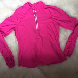 Girls  extra large pink quarter zip